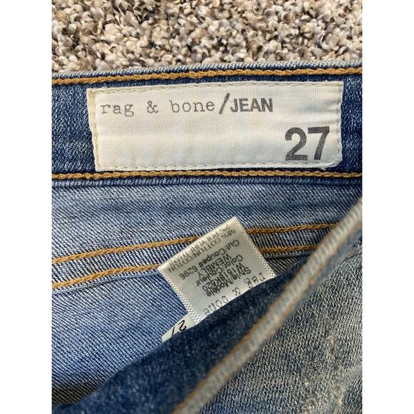 Rag & Bone Jeans Womens Size 27 Dash Distressed Blue Skinny Blue Casual Festival - Picture 8 of 14